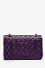 Pre-Loved Chanel™ Purple Lambskin Medium Double Flap Bag