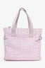 Pre-Loved Chanel™ 2002-03 Pink Canvas Travel Ligne Tote