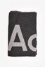 Acne Studios Grey Dual Toned Wool Blend Logo Scarf