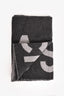 Acne Studios Grey Dual Toned Wool Blend Logo Scarf