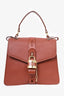 Chloe Brown Leather Aby Lock Bag