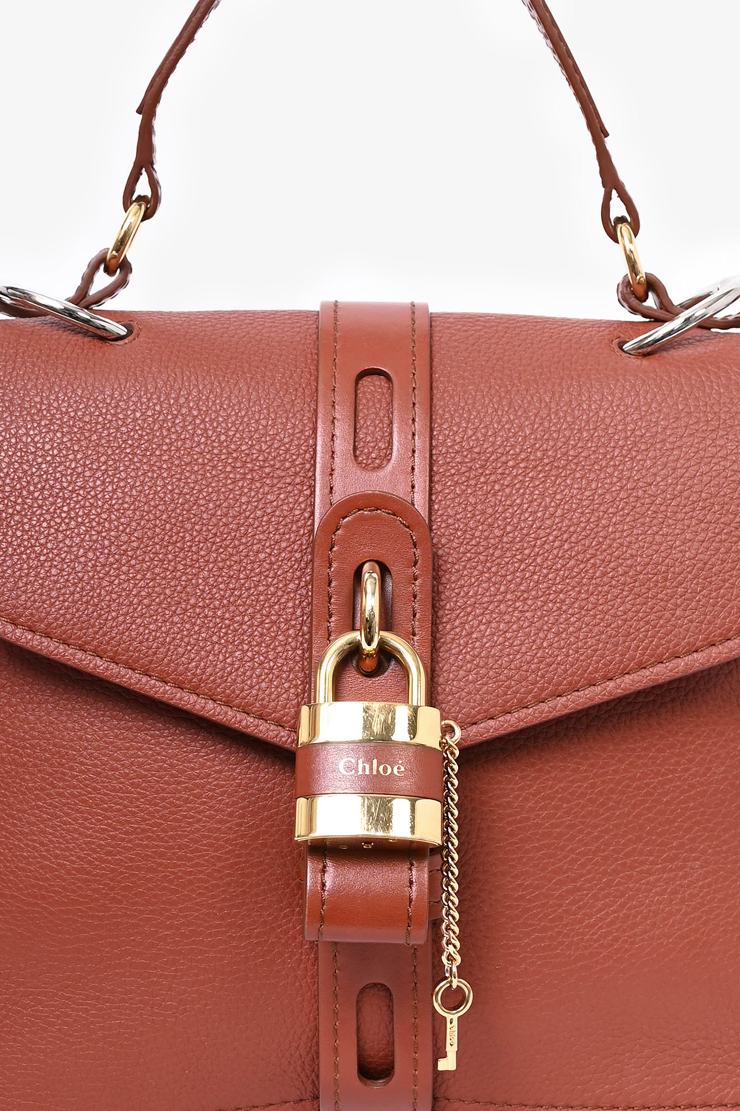 Chloe Brown Leather Aby Lock Bag Mine Yours