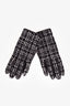 Saint Laurent Black/White Tweed Wool & Lambskin Gloves