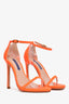 Stuart Weitzman Neon Orange Open Toe Heels Size 5.5