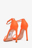 Stuart Weitzman Neon Orange Open Toe Heels Size 5.5