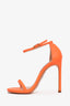 Stuart Weitzman Neon Orange Open Toe Heels Size 5.5