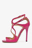 Jimmy Choo Fuchsia Strappy Open Toe Heels Size 36