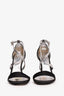 Prada Black Satin Strappy Crystal Heels Size 36