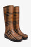 Burberry Nova Check Rubber Rain Boots Size 37