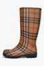 Burberry Nova Check Rubber Rain Boots Size 37