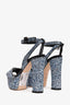 Giuseppe Zanotti Navy Sequin Platform Heels 36.5