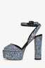 Giuseppe Zanotti Navy Sequin Platform Heels 36.5