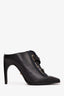 Versace Black Leather Laced Heeled Mules Size 36