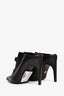 Versace Black Leather Laced Heeled Mules Size 36