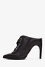 Versace Black Leather Laced Heeled Mules Size 36