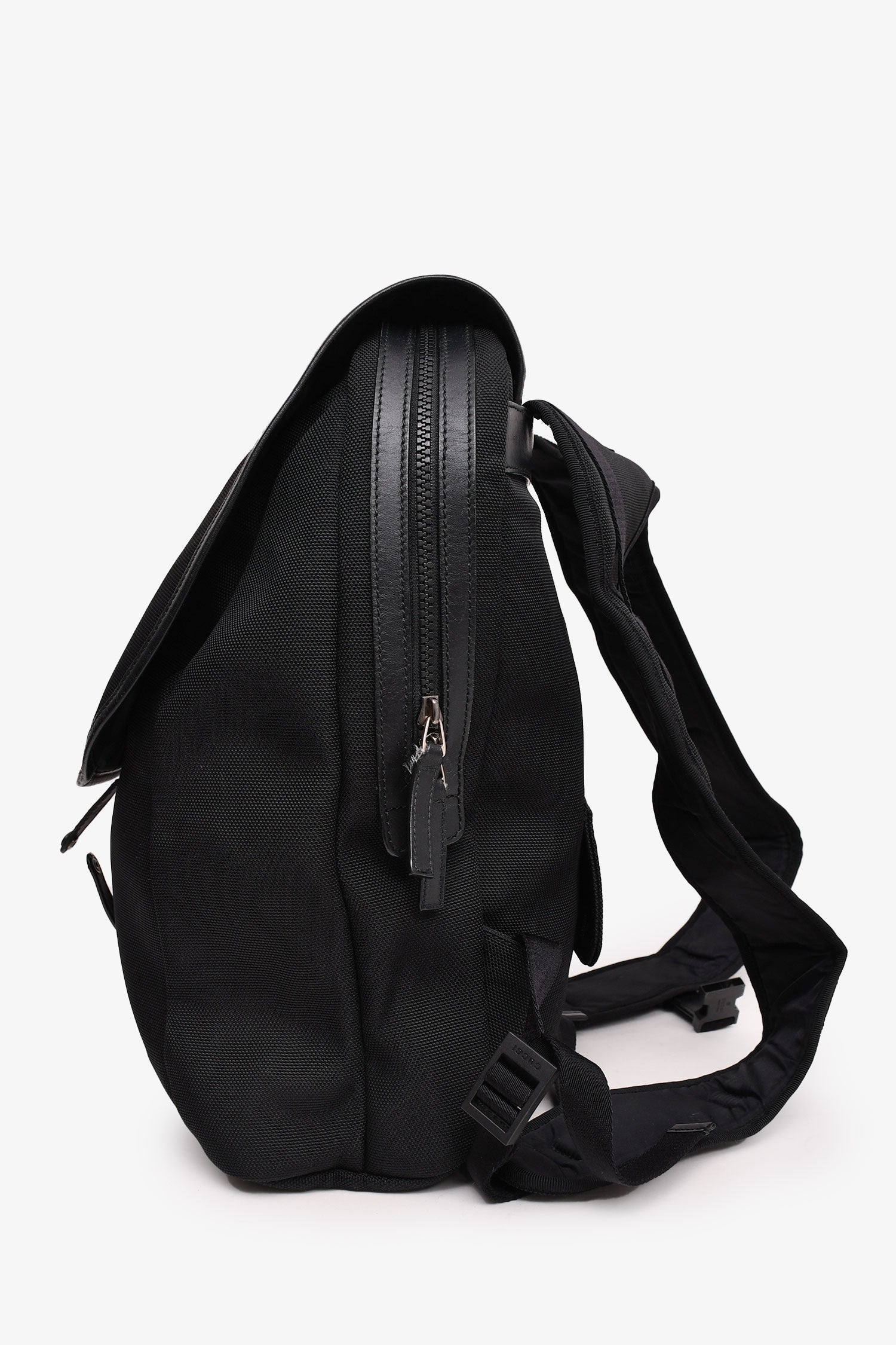 Gucci black techno canvas backpack online