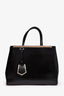 Fendi Black Patent Vitello 2Jours Tote with Strap (As Is)