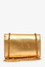 Saint Laurent Gold Metallic Leather Kate Tassle Chain Small Crossbody