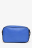 Gucci Blue Grained Leather Tiger Painted Web Strap Sylvie Crossbody