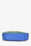 Gucci Blue Grained Leather Tiger Painted Web Strap Sylvie Crossbody