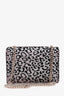 Saint Laurent Black Silver Animal Print Kate Tassle Small Crossbody