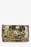 Phillip Plein Green/Silver Jacquard Animal Patterned Crossbody