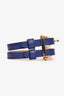 Balenciaga Blue Leather Double Buckle Bracelet Size M