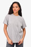 Alexander Wang Grey Bubble Logo T-Shirt Size S