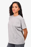 Alexander Wang Grey Bubble Logo T-Shirt Size S