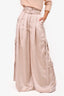 House of CB Champagne Satin Utility Wide Leg Trousers Size XS