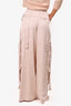 House of CB Champagne Satin Utility Wide Leg Trousers Size XS