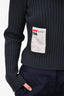 Heron Preston Navy Ribbed Label Sweater Size XS