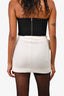 1017 ALYX 9SM White Ribbed Zip Up Skirt with Pouch Size 36