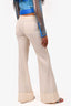 Stella McCartney Cream Wide Leg Cuffed Trousers Size 38