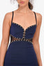 Bec & Bridge Navy Hook Detail Tank Midi Dress Size 2