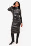 Y/Project Black PVC Striped Turtleneck Dress Size 36