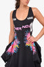 Stella McCartney Black Sleeveless Cartoon Print Dress Size 38