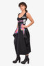 Stella McCartney Black Sleeveless Cartoon Print Dress Size 38