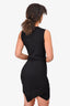 Off-White Black Ribbed Sleeveless Midi Dress Size S