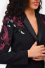 Versace Black Purple/Sequin Embroidered Blazer Size 42