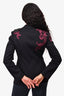 Versace Black Purple/Sequin Embroidered Blazer Size 42