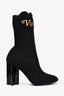 Louis Vuitton Black Rainbow Logo Sock Boots Size 38