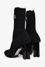 Louis Vuitton Black Rainbow Logo Sock Boots Size 38