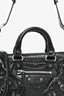 Balenciaga Black Leather Nano Cagole Duffle Bag with Pouch