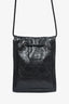 Balenciaga Black Crinkled Leather Explorer Pouch Crossbody