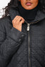 Christian Dior Black Cannage Quilted Zip-Up Jacket with Hidden Hood Size 8 US