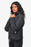 Christian Dior Black Cannage Quilted Zip-Up Jacket with Hidden Hood Size 8 US