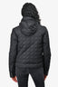 Christian Dior Black Cannage Quilted Zip-Up Jacket with Hidden Hood Size 8 US