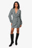 Reformation Grey Plaid 'Woodbury' Mini Dress Size 2