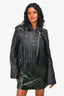 Understated Leather Black Fringe Moto Jacket Size S